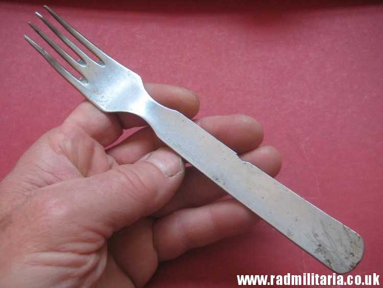 & WW2 original German FORK with Eagle marked: GK&F42 stainless steel - 3RD REICH CUTLERY. - Image 9
