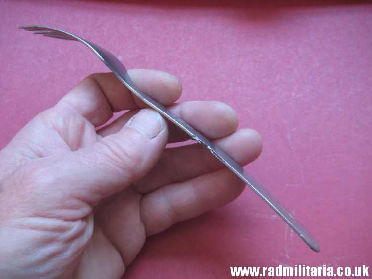 & WW2 original German FORK with Eagle marked: GK&F42 stainless steel - 3RD REICH CUTLERY. - Image 12