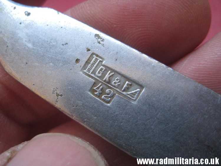 & WW2 original German FORK with Eagle marked: GK&F42 stainless steel - 3RD REICH CUTLERY. - Image 5