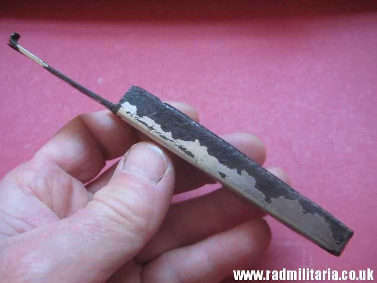 & WW2 German CANS OPENER marked: 341 - nickel plated steel, metal detecting find. 3rd REICH CUTLERY. - Image 4