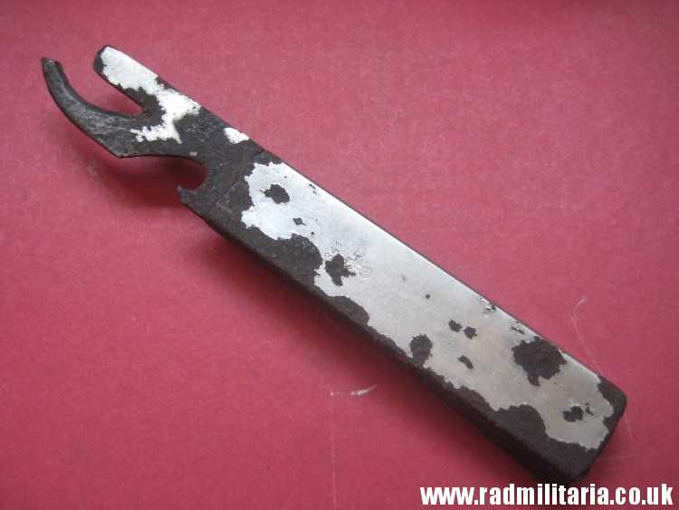 & WW2 German CANS OPENER marked: 341 - nickel plated steel, metal detecting find. 3rd REICH CUTLERY. - Image 11