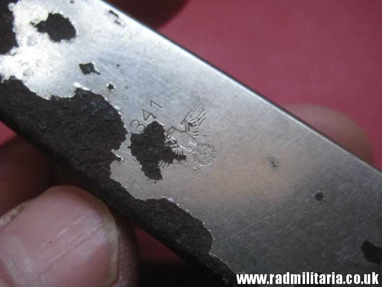 & WW2 German CANS OPENER marked: 341 - nickel plated steel, metal detecting find. 3rd REICH CUTLERY. - Image 16