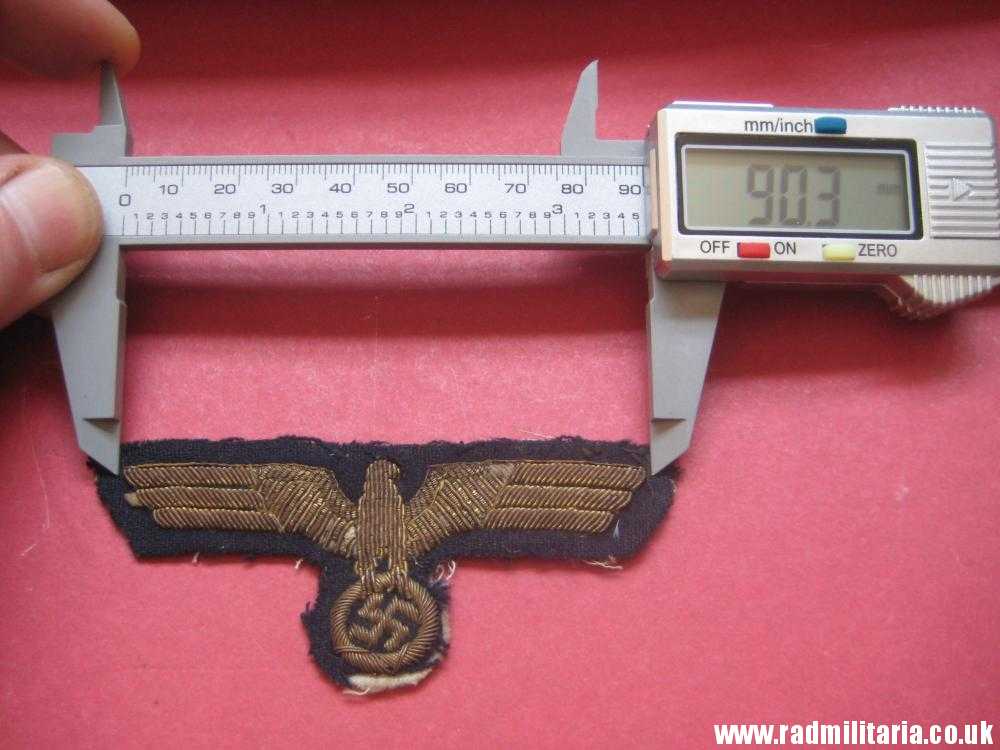 & WW2 original German Kriegsmarine embroidered breast eagle - gold color. - Image 16