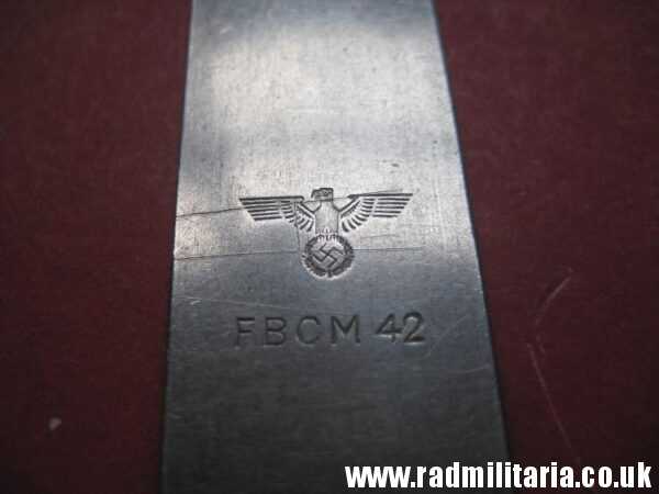 & WW2 genuine German SPOON marked: Rostfrei FBCM 42, stainless steel - 3RD REICH CUTLERY.