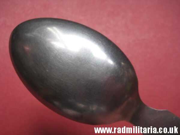 & WW2 genuine German SPOON marked: Rostfrei FBCM 42, stainless steel - 3RD REICH CUTLERY. - Image 10