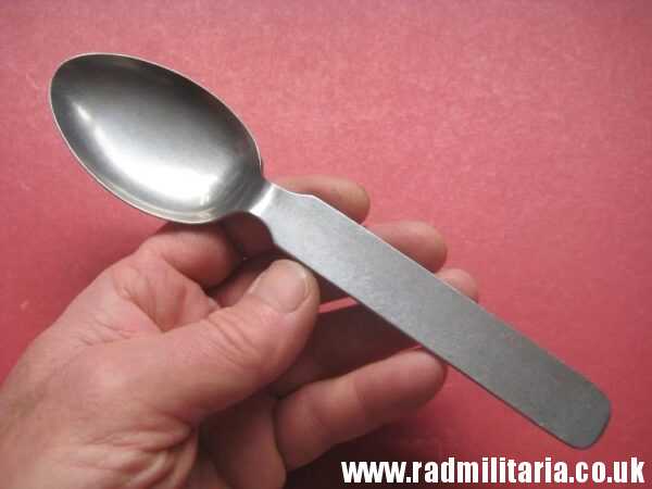 & WW2 genuine German SPOON marked: Rostfrei FBCM 42, stainless steel - 3RD REICH CUTLERY. - Image 11