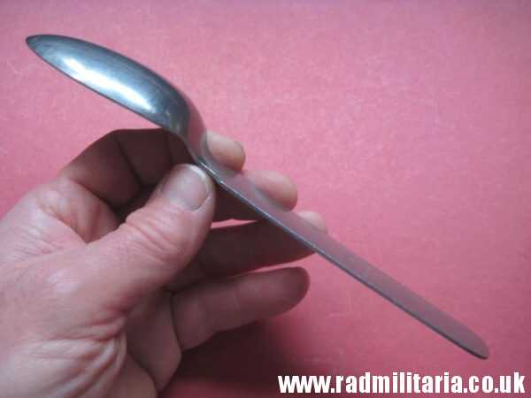 & WW2 genuine German SPOON marked: Rostfrei FBCM 42, stainless steel - 3RD REICH CUTLERY. - Image 14