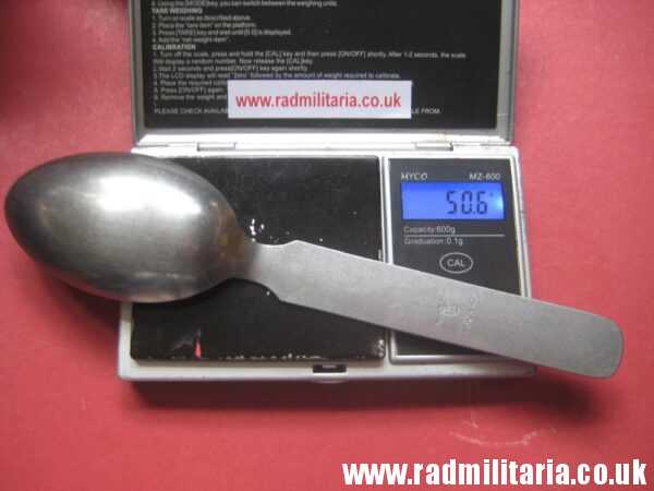 & WW2 genuine German SPOON marked: Rostfrei FBCM 42, stainless steel - 3RD REICH CUTLERY. - Image 15