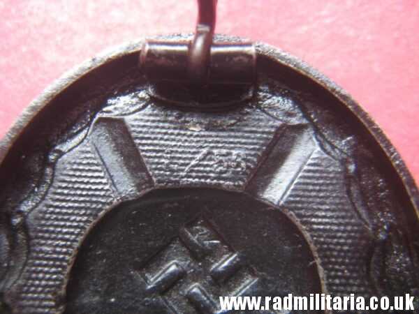 & WW2 German WOUND BADGE in Black marked: "L/56" genuine. - Image 4