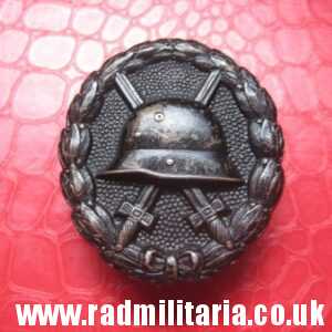 & WW1 German WOUND BADGE Black Class in good used condition.