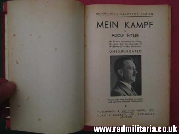 & genuine rare German BOOK - Adolf Hitler MEIN KAMPF Rare edition of the book in English. - Image 9