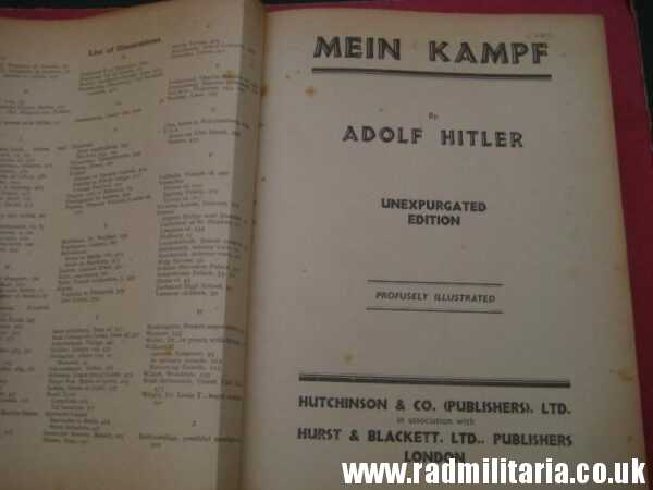 & genuine rare German BOOK - Adolf Hitler MEIN KAMPF Rare edition of the book in English. - Image 17