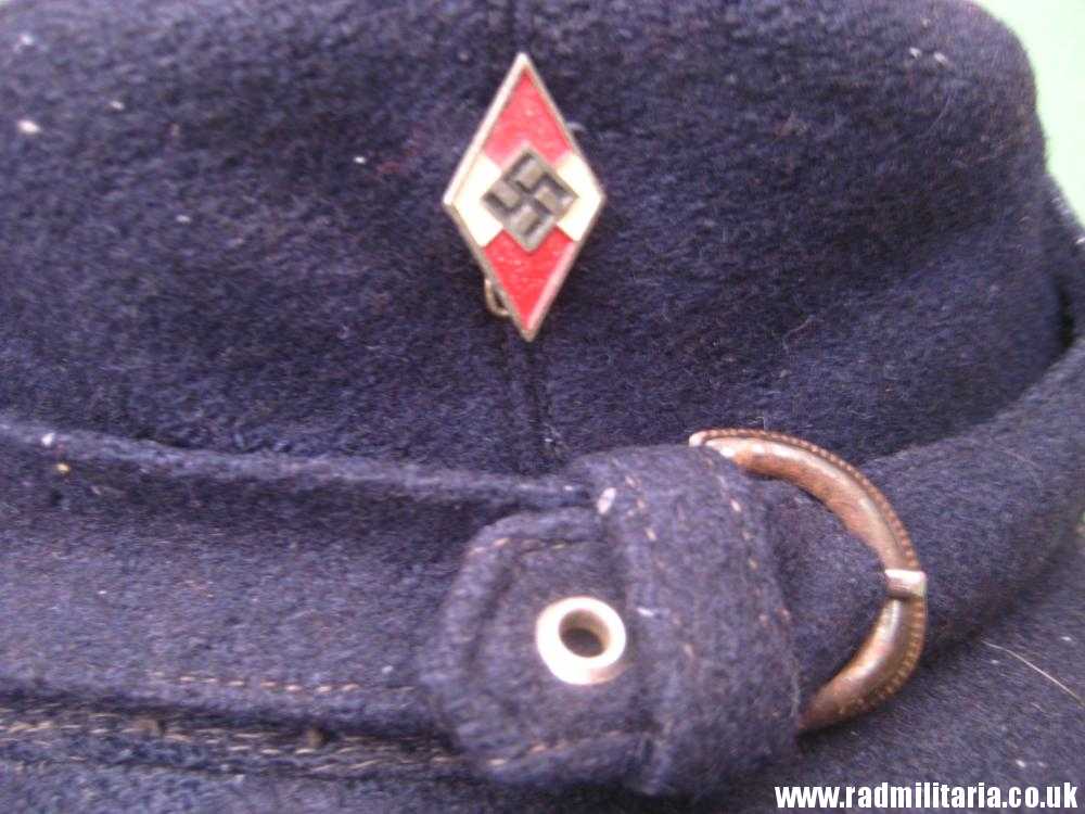 & WW2 original German Hitler Youth HJ CAP with original badge RZM M1/148 - HitlerJugend, as found !! - Image 2