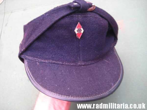 & WW2 original German Hitler Youth HJ CAP with original badge RZM M1/148 - HitlerJugend, as found !! - Image 3