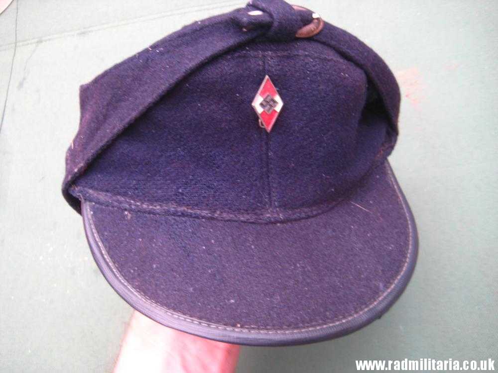 & WW2 original German Hitler Youth HJ CAP with original badge RZM M1/148 - HitlerJugend, as found !! - Image 3