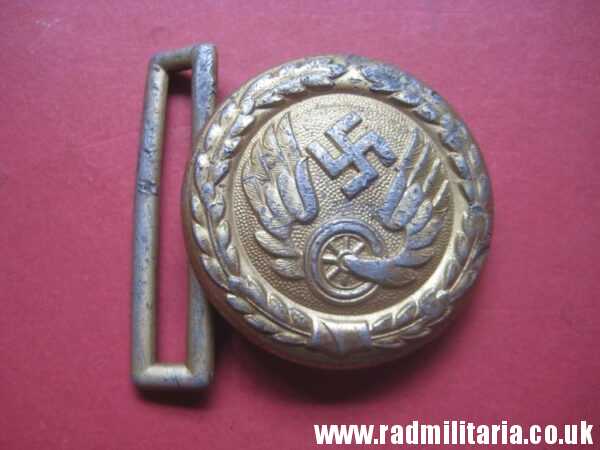 & WW2 original German DR (Reichsbahn) BELT BUCKLE, maker: Assmann DRGM 38 - metal detecting find. - Image 2