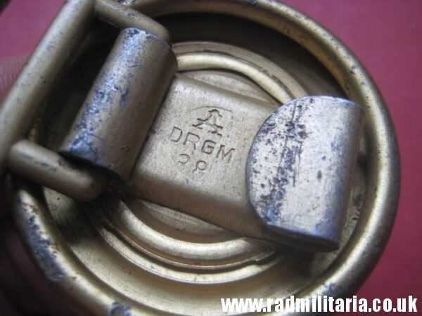 & WW2 original German DR (Reichsbahn) BELT BUCKLE, maker: Assmann DRGM 38 - metal detecting find. - Image 4