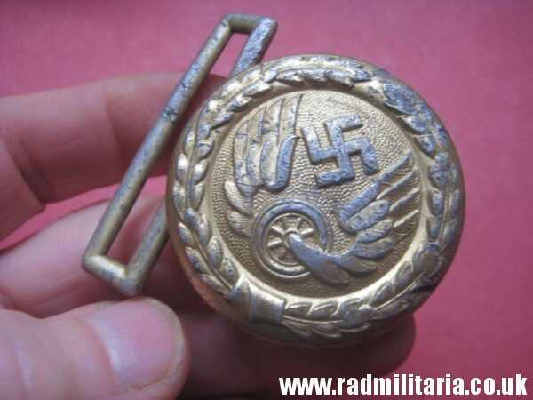 & WW2 original German DR (Reichsbahn) BELT BUCKLE, maker: Assmann DRGM 38 - metal detecting find.