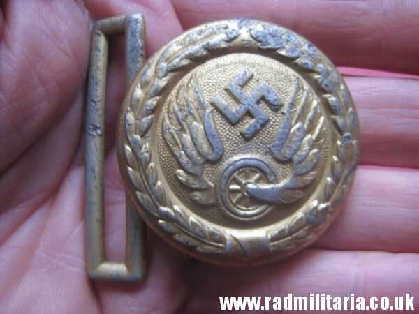 & WW2 original German DR (Reichsbahn) BELT BUCKLE, maker: Assmann DRGM 38 - metal detecting find. - Image 8