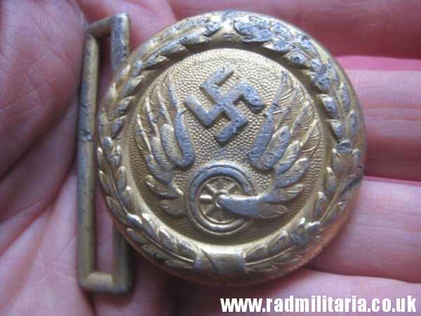 & WW2 original German DR (Reichsbahn) BELT BUCKLE, maker: Assmann DRGM 38 - metal detecting find. - Image 9