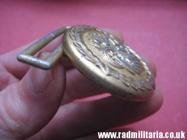 & WW2 original German DR (Reichsbahn) BELT BUCKLE, maker: Assmann DRGM 38 - metal detecting find. - Image 10