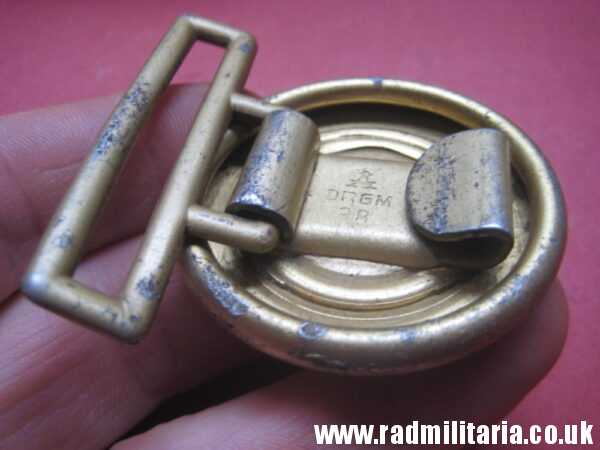 & WW2 original German DR (Reichsbahn) BELT BUCKLE, maker: Assmann DRGM 38 - metal detecting find. - Image 11