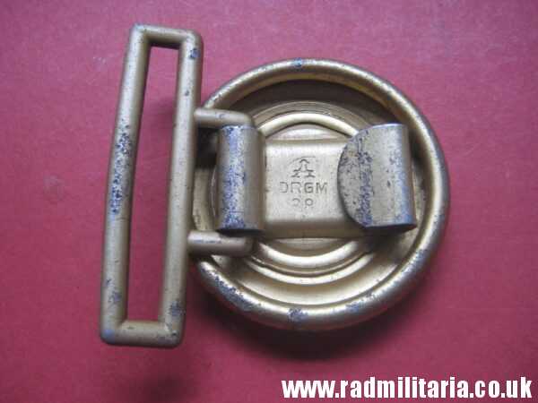 & WW2 original German DR (Reichsbahn) BELT BUCKLE, maker: Assmann DRGM 38 - metal detecting find. - Image 12