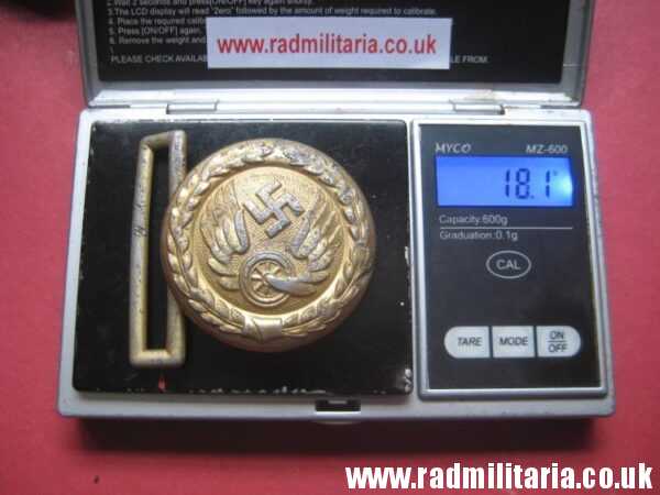 & WW2 original German DR (Reichsbahn) BELT BUCKLE, maker: Assmann DRGM 38 - metal detecting find. - Image 15