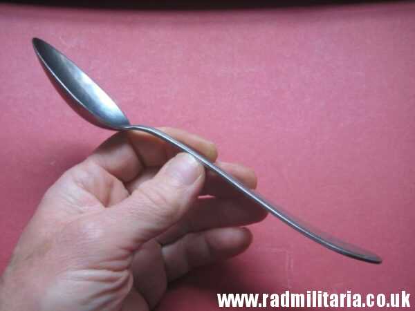 & WW2 genuine German Luftwaffe TABLE SPOON marked: ROSTFREIER STAHL (Stainless steel) - v. good used condition. - Image 3