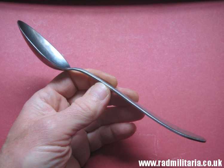 & WW2 genuine German Luftwaffe TABLE SPOON marked: ROSTFREIER STAHL (Stainless steel) - v. good used condition. - Image 3