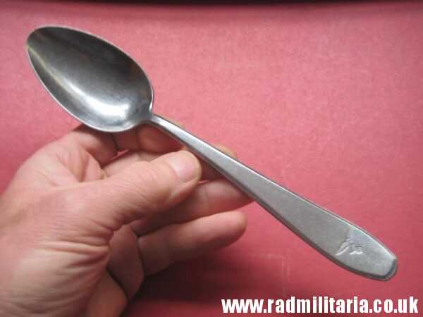 & WW2 genuine German Luftwaffe TABLE SPOON marked: ROSTFREIER STAHL (Stainless steel) - v. good used condition. - Image 6