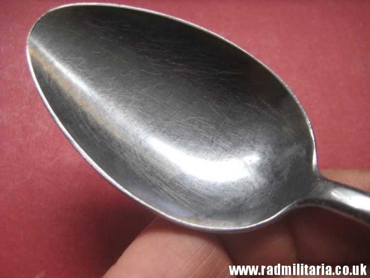 & WW2 genuine German Luftwaffe TABLE SPOON marked: ROSTFREIER STAHL (Stainless steel) - v. good used condition. - Image 7