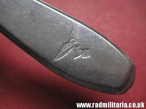 & WW2 genuine German Luftwaffe TABLE SPOON marked: ROSTFREIER STAHL (Stainless steel) - v. good used condition. - Image 14