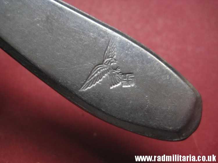 & WW2 genuine German Luftwaffe TABLE SPOON marked: ROSTFREIER STAHL (Stainless steel) - v. good used condition. - Image 14