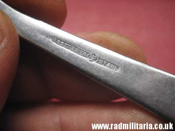 & WW2 genuine German Luftwaffe TABLE SPOON marked: ROSTFREIER STAHL (Stainless steel) - v. good used condition. - Image 15