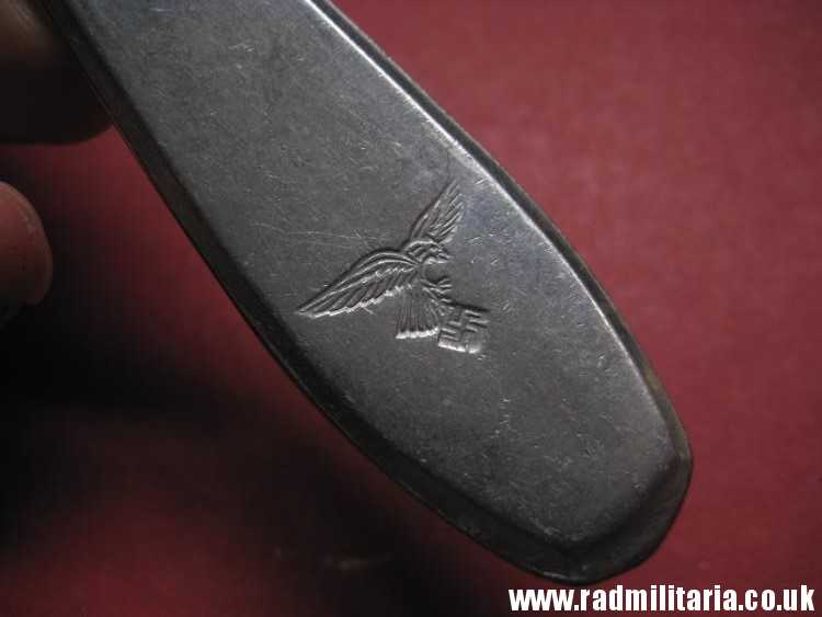 & WW2 genuine German Luftwaffe TABLE SPOON marked: ROSTFREIER STAHL (Stainless steel) - v. good used condition. - Image 8