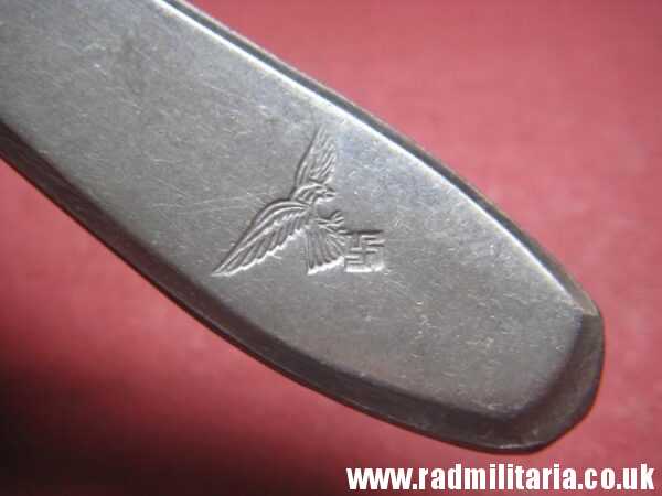 & WW2 genuine German Luftwaffe TABLE SPOON marked: ROSTFREIER STAHL (Stainless steel) - v. good used condition. - Image 11