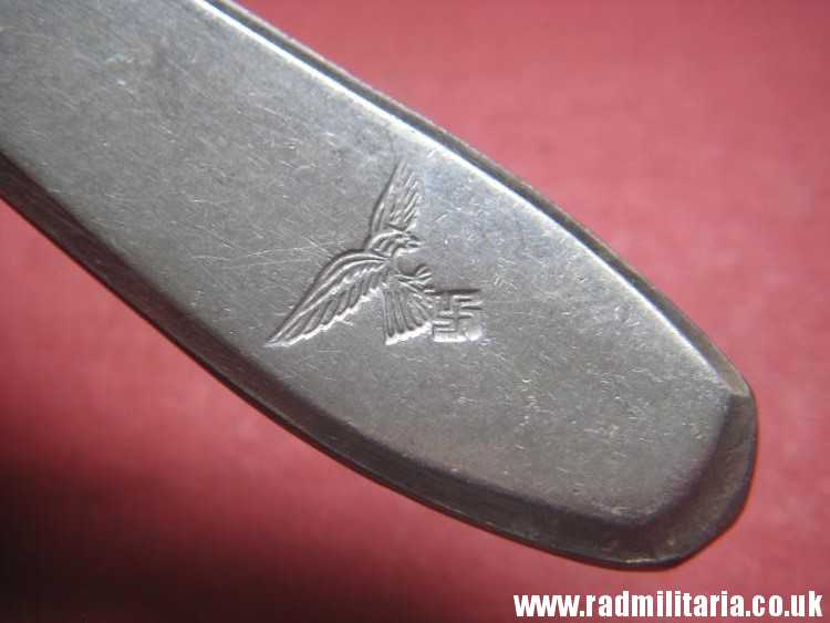 & WW2 genuine German Luftwaffe TABLE SPOON marked: ROSTFREIER STAHL (Stainless steel) - v. good used condition. - Image 11