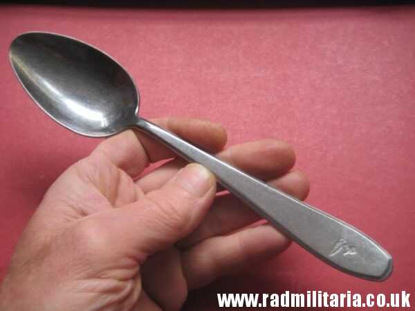 & WW2 genuine German Luftwaffe TABLE SPOON marked: ROSTFREIER STAHL (Stainless steel) - v. good used condition. - Image 16