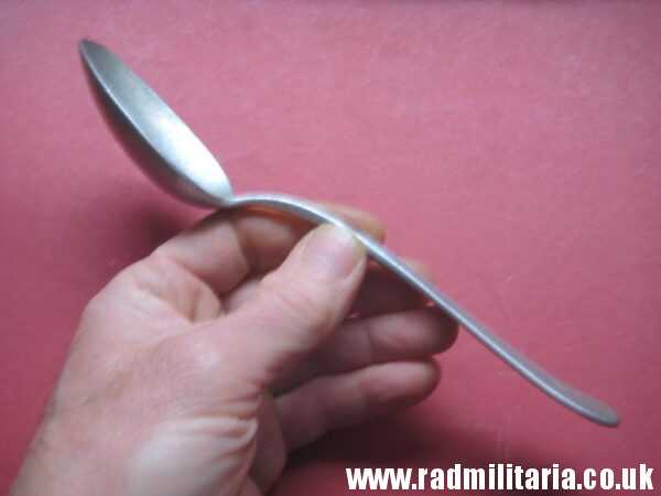 & WW2 genuine German Luftwaffe SPOON marked: FL.U.V.  GAG 38 - v. good used condition. - Image 3