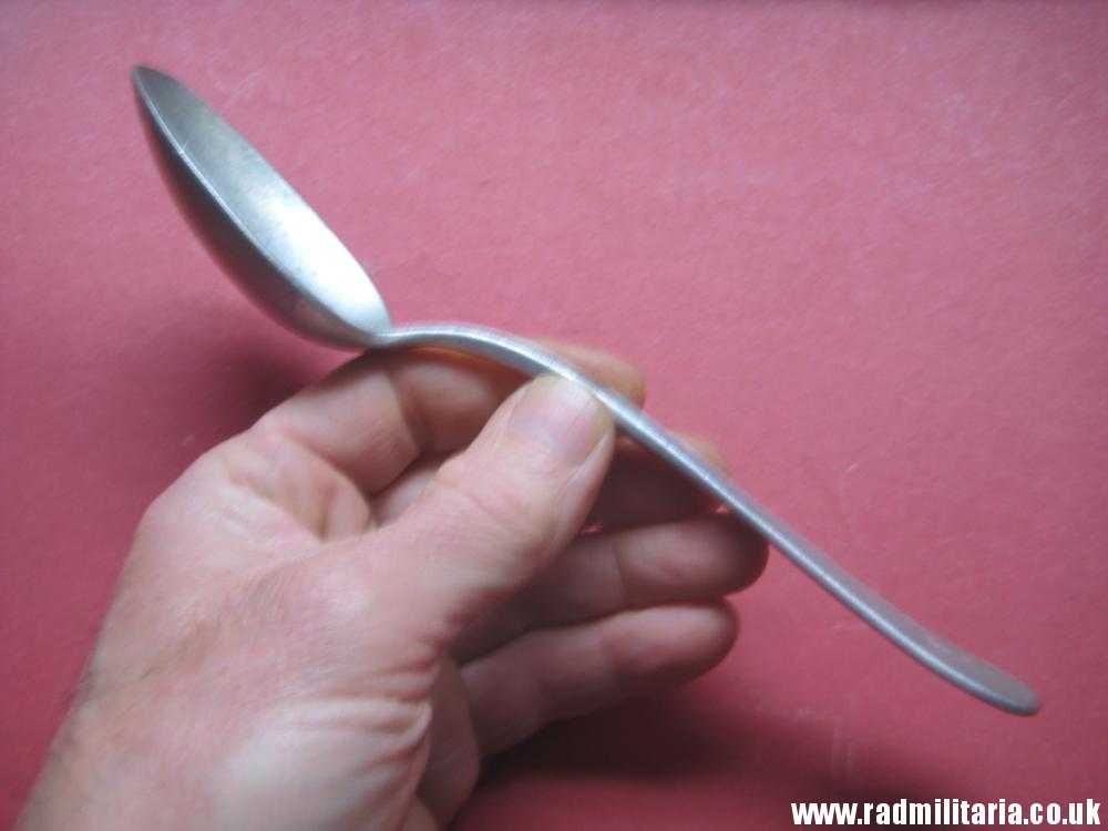 & WW2 genuine German Luftwaffe SPOON marked: FL.U.V. GAG 38 - v. good used condition. - Image 3