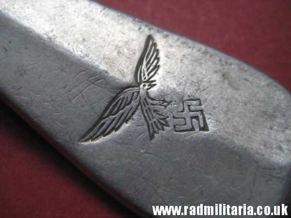 & WW2 genuine German Luftwaffe SPOON marked: FL.U.V.  GAG 38 - v. good used condition. - Image 7