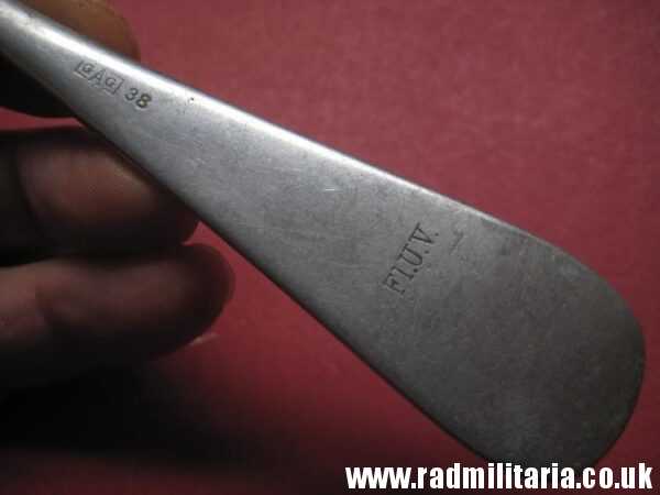 & WW2 genuine German Luftwaffe SPOON marked: FL.U.V.  GAG 38 - v. good used condition. - Image 14