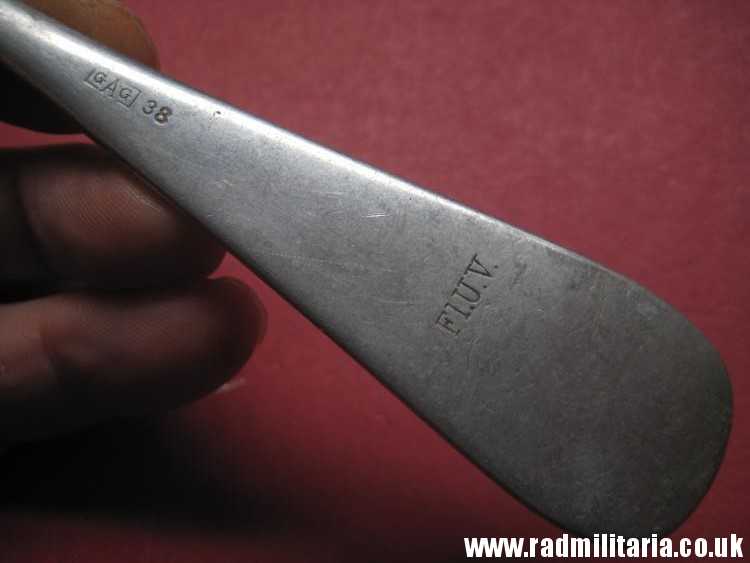 & WW2 genuine German Luftwaffe SPOON marked: FL.U.V. GAG 38 - v. good used condition. - Image 14