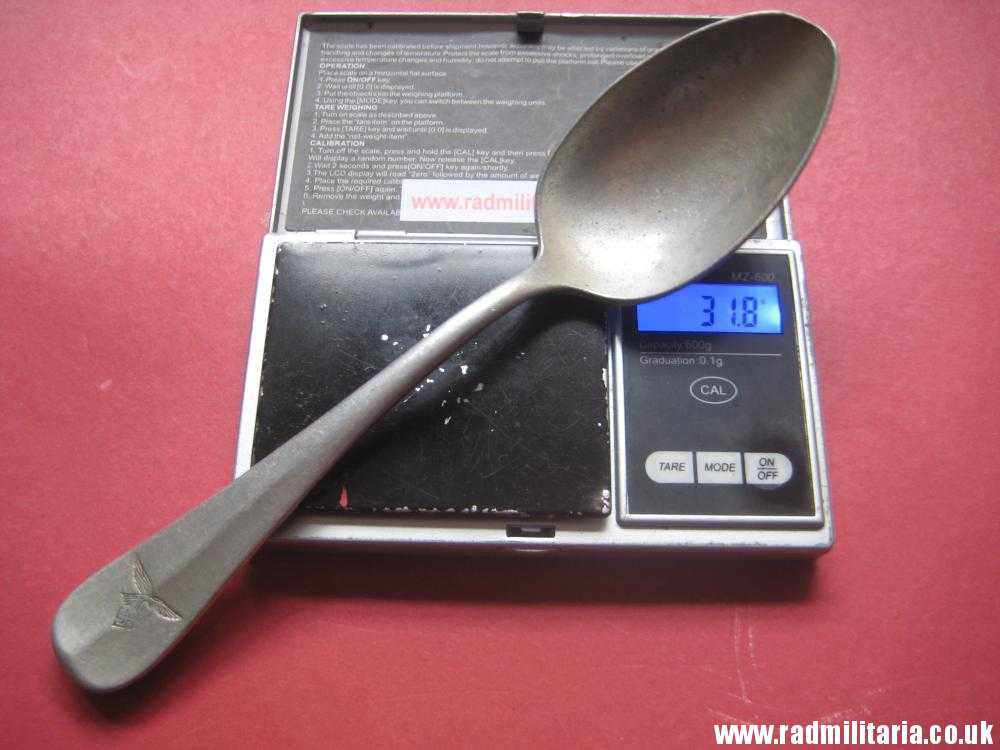 & WW2 genuine German Luftwaffe SPOON marked: FL.U.V. GAG 38 - v. good used condition. - Image 20