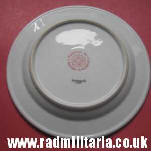 & WW2 original WW2 German CERAMIC SAUCER - Eigentum Der Deutschen Arbeitsfront, maker: Hutschenreuther Selb.