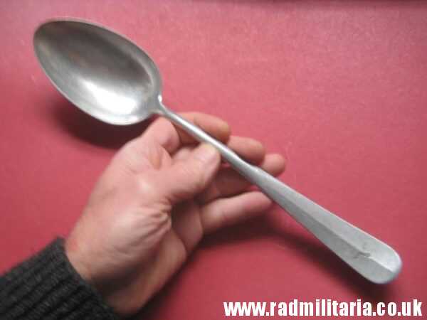 & WW2 genuine German Luftwaffe SPOON - LARGE SIZE marked: FL.U.V.  F.B.M.T.39 - v. good used condition. - Image 2