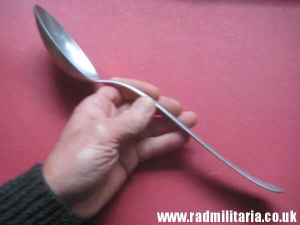 & WW2 genuine German Luftwaffe SPOON - LARGE SIZE marked: FL.U.V.  F.B.M.T.39 - v. good used condition. - Image 21