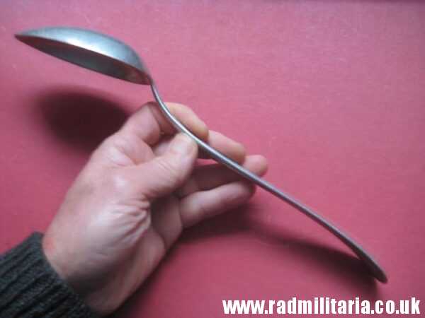 & WW2 genuine German Luftwaffe SPOON - LARGE SIZE marked: FL.U.V.  F.B.M.T.39 - v. good used condition. - Image 20