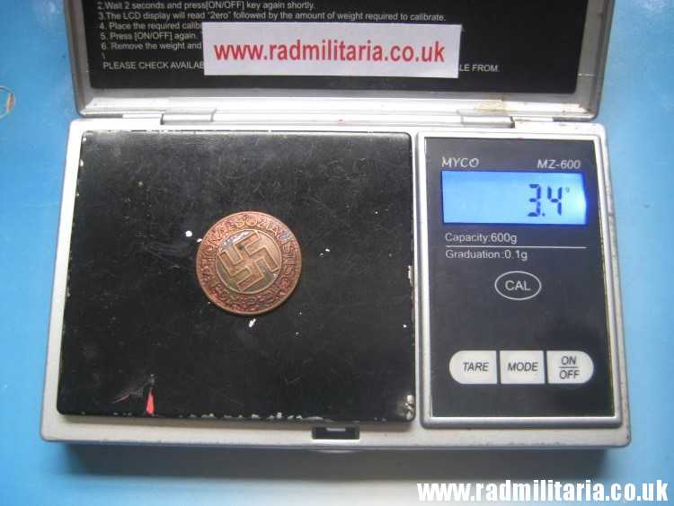 & WW2 original German NSDAP enamel membership BADGE marked: RZM M1/159 poor condition. - Image 15